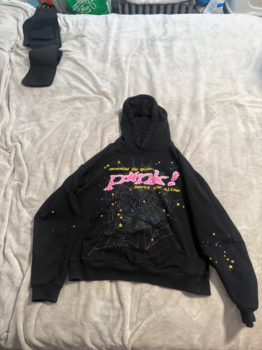 SP5DER Black Hoodie