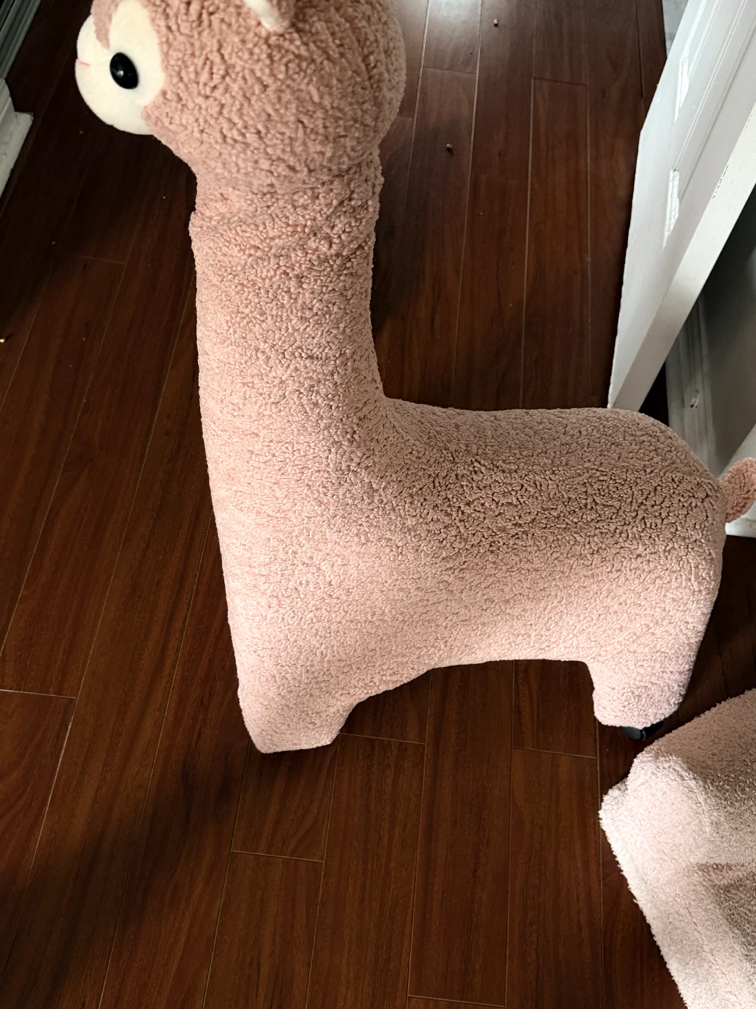 Toy /Pink Plush Alpaca  ride with Wheels - photo 3
