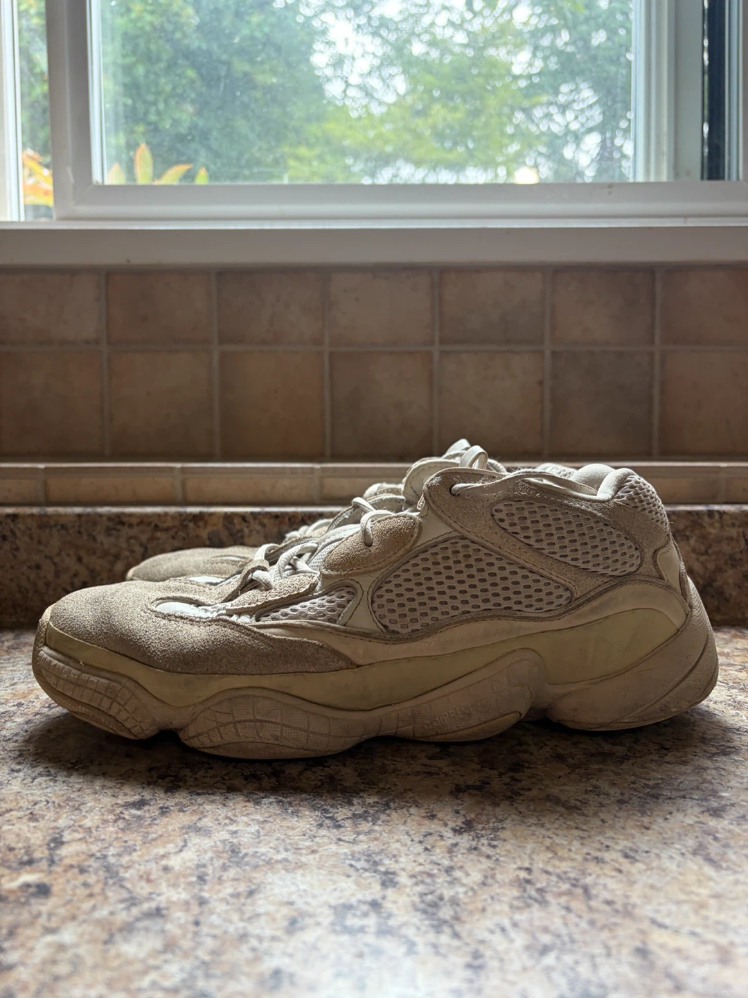 Adidas Yeezy 500 Blush Desert Rat Sneakers - photo 3