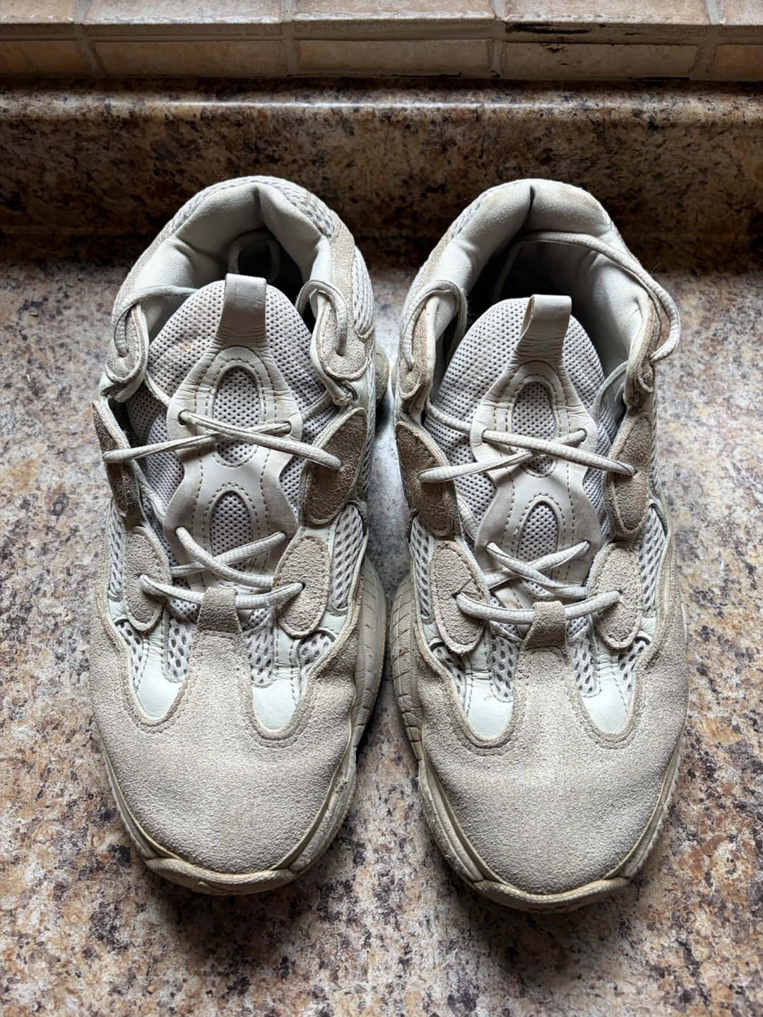 Adidas Yeezy 500 Blush Desert Rat Sneakers - photo 4