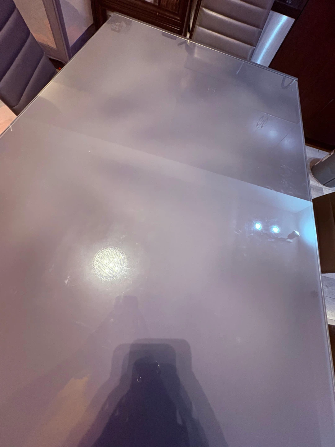 Modern Dining Table with 5 Chairs along with thick plastic cover - photo 3