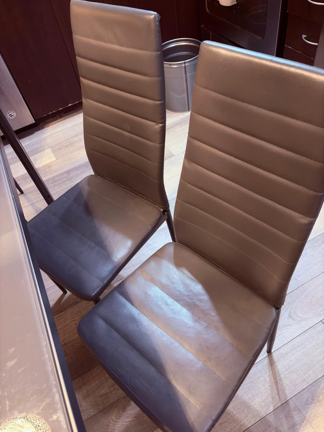 Modern Dining Table with 5 Chairs along with thick plastic cover - photo 4