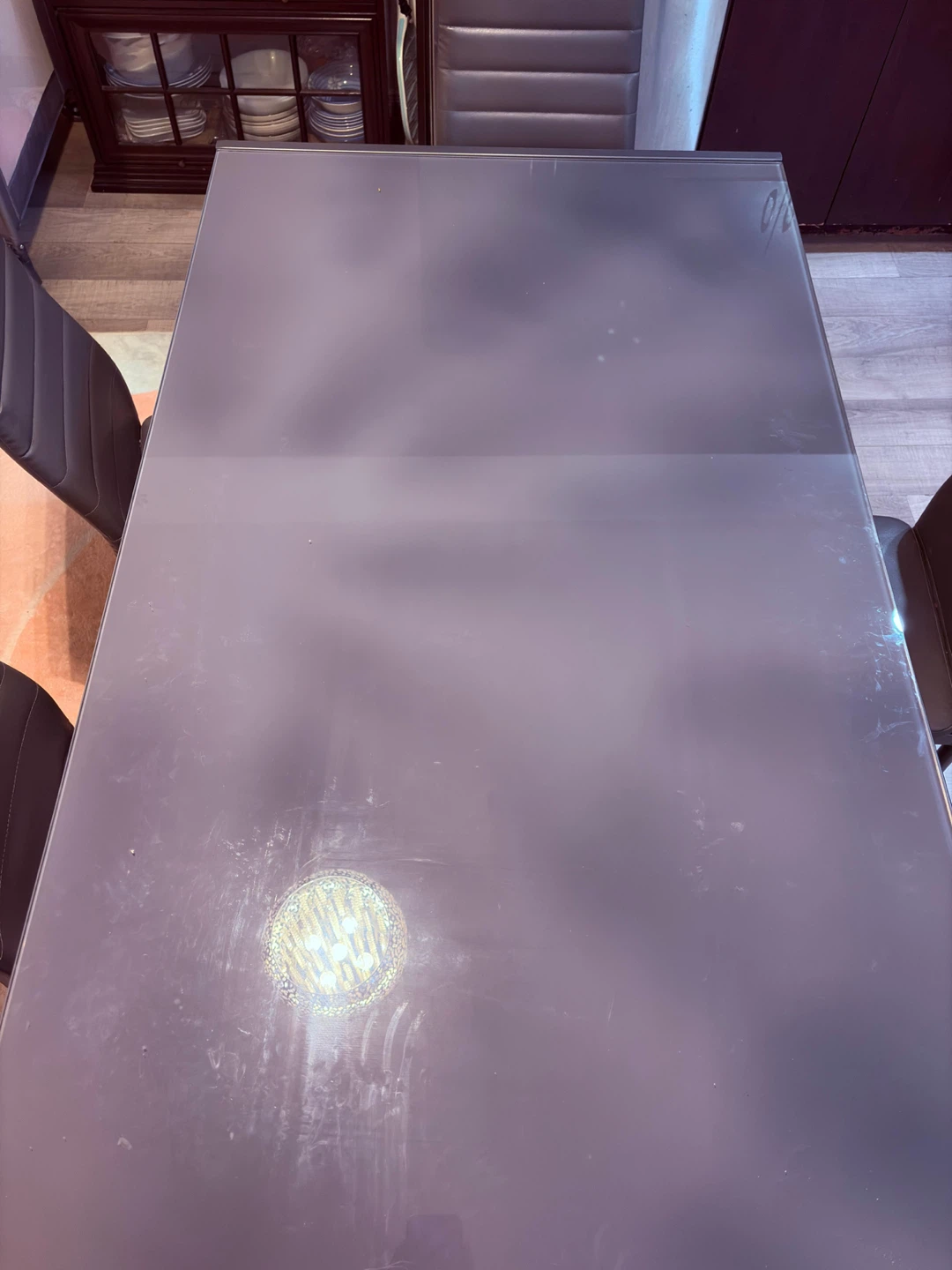 Modern Dining Table with 5 Chairs along with thick plastic cover - photo 5