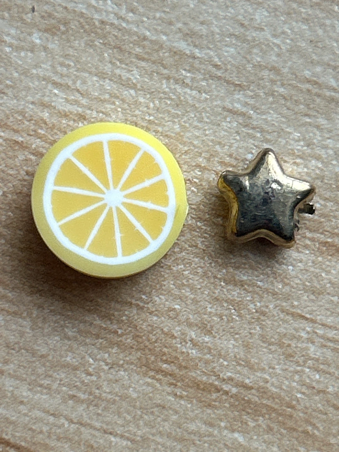 Lemon Slice and Gold Star Beads