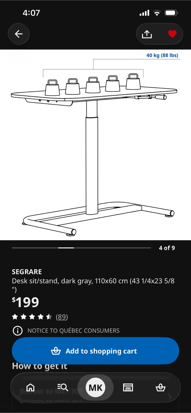 Adjustable Desk - Ikea - photo 3