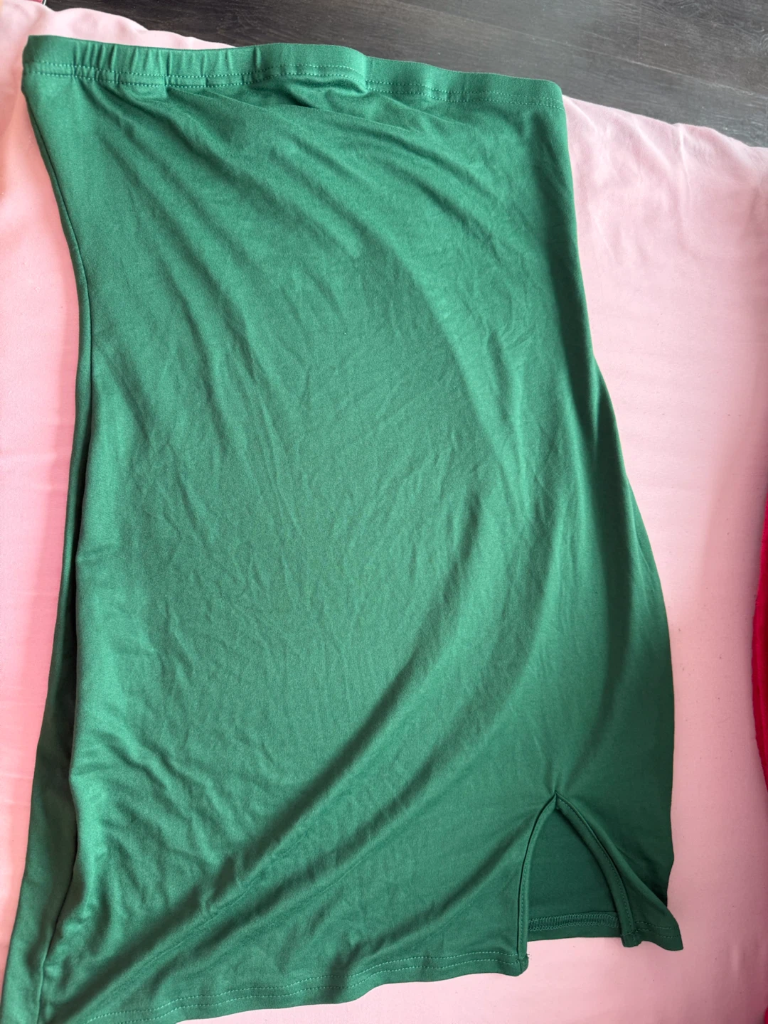 Green Strapless Bodycon Dress