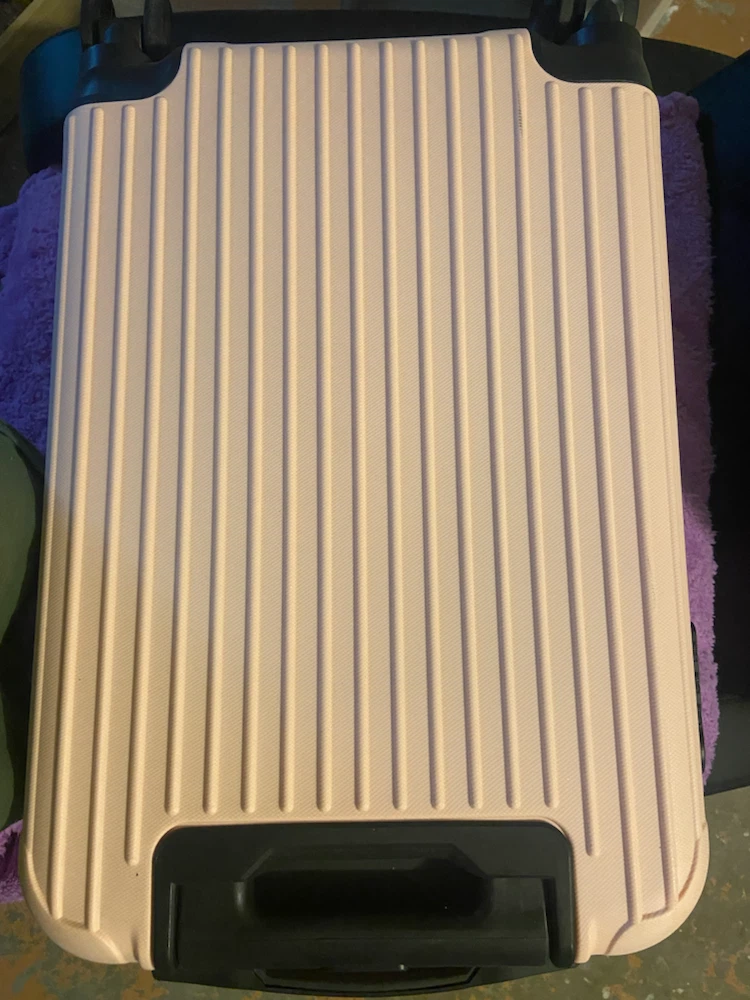 Light Pink Hard-Shell Carry-On Suitcase