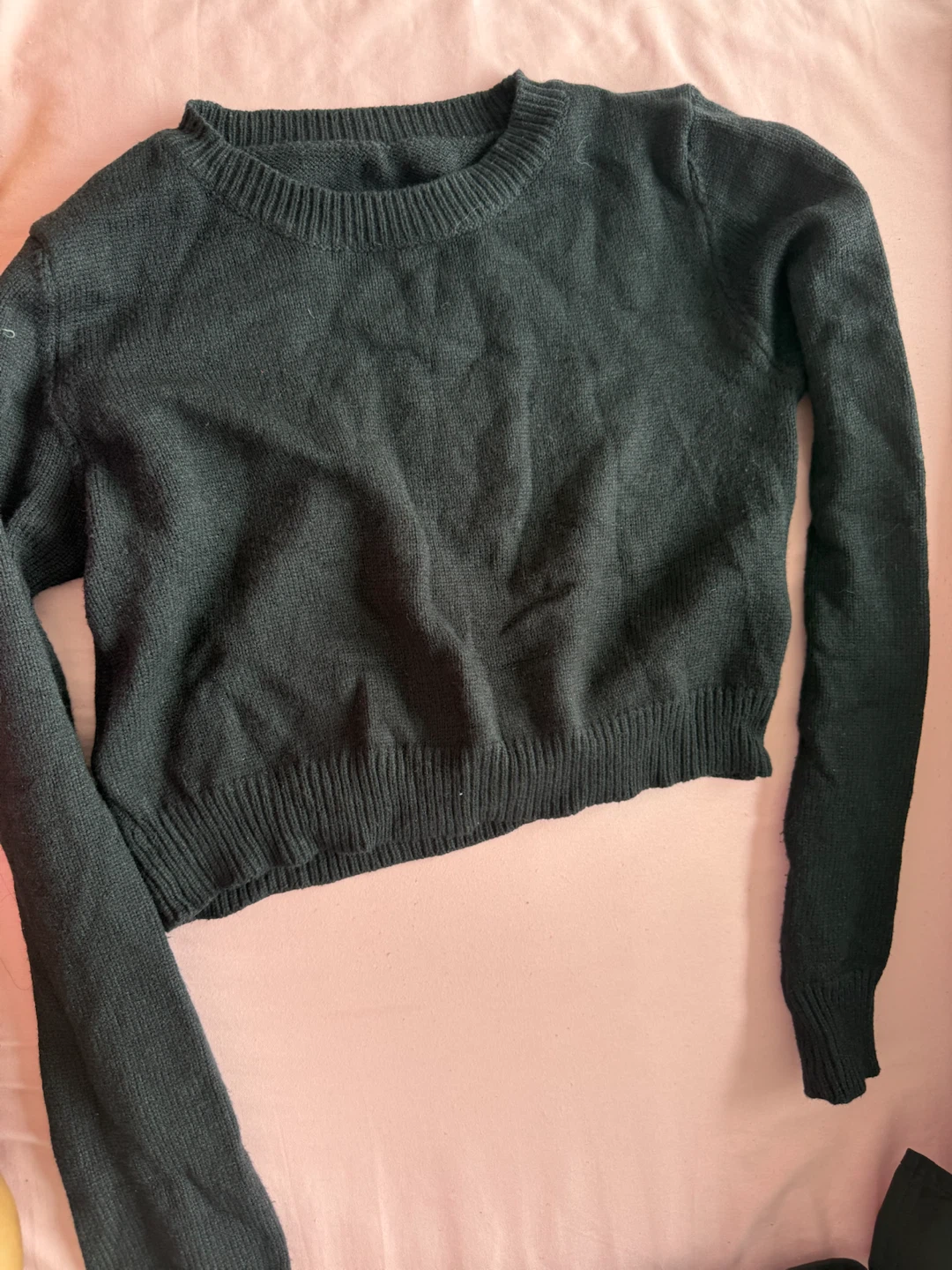 Black Cropped Sweater