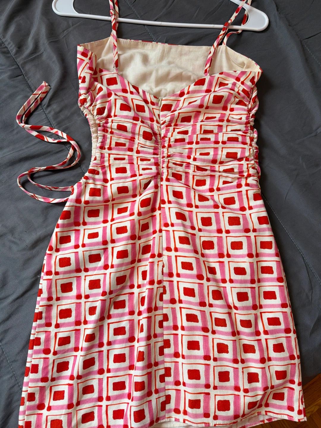Pink and Red Geometric Print Mini Dress - photo 4