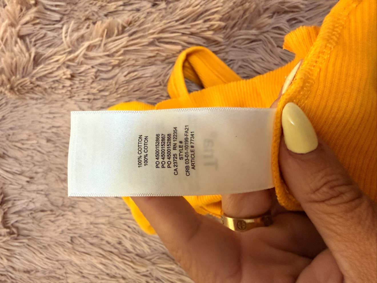 Aritzia Tna Yellow Cropped Tank Top - photo 3