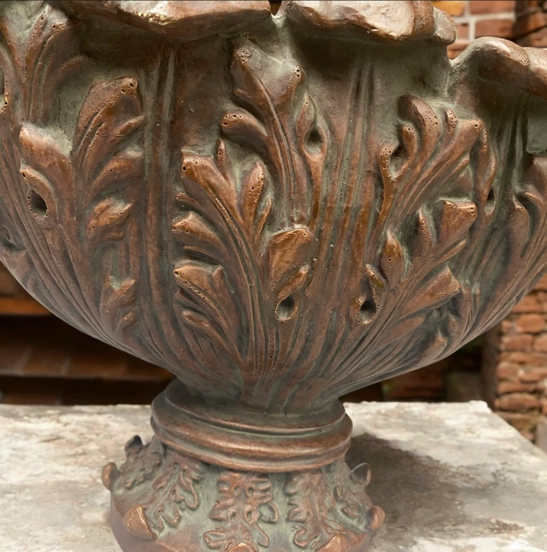Decorative Bronze-Finish Pedestal Bowl - photo 3