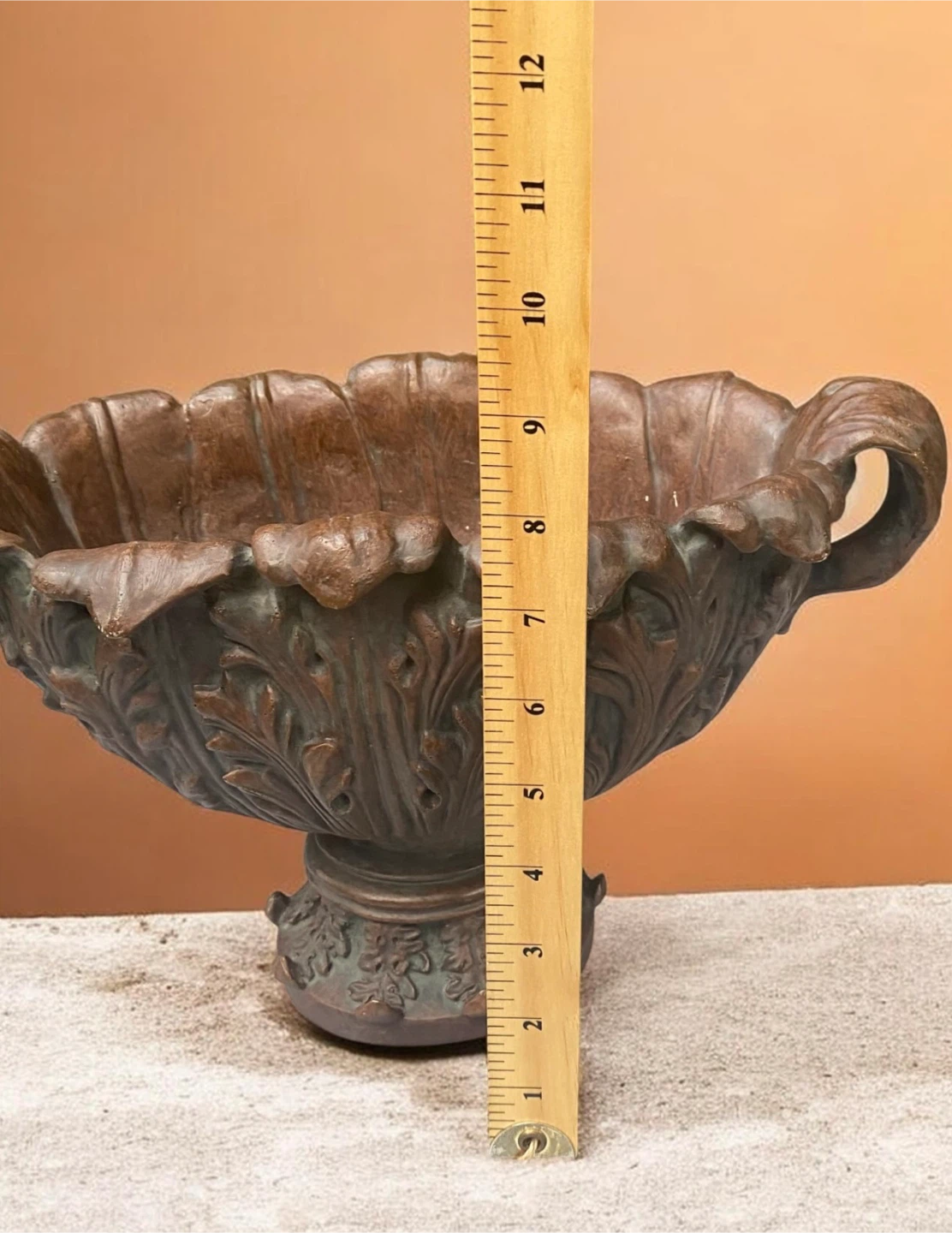 Decorative Bronze-Finish Pedestal Bowl - photo 4