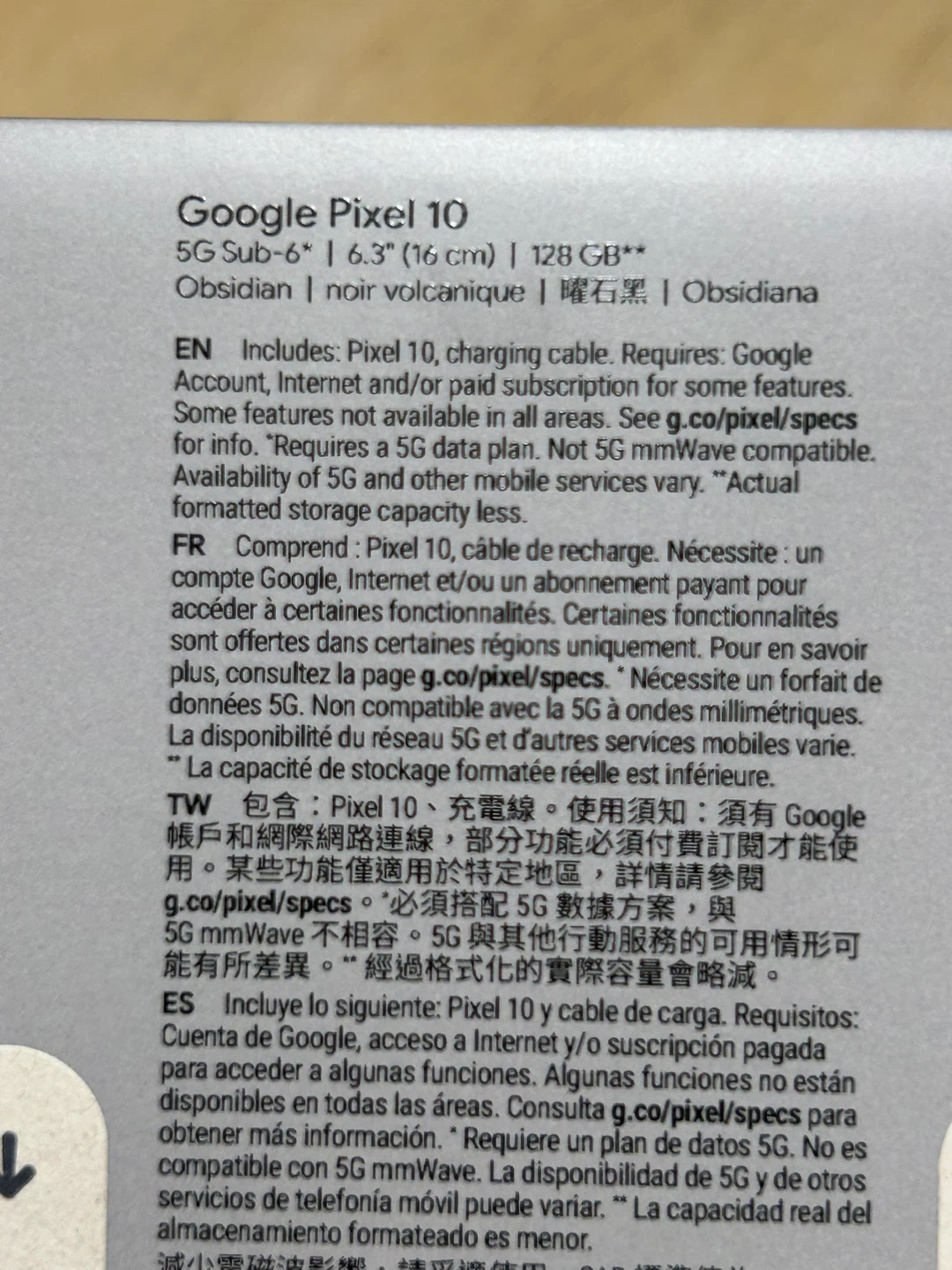 Google Pixel 10 - 128GB Obsidian - photo 2