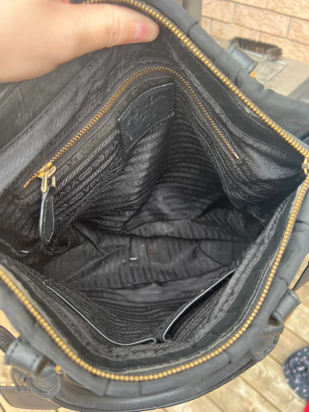 Prada Ruched Nylon Satchel with Gold Hardware - photo 3