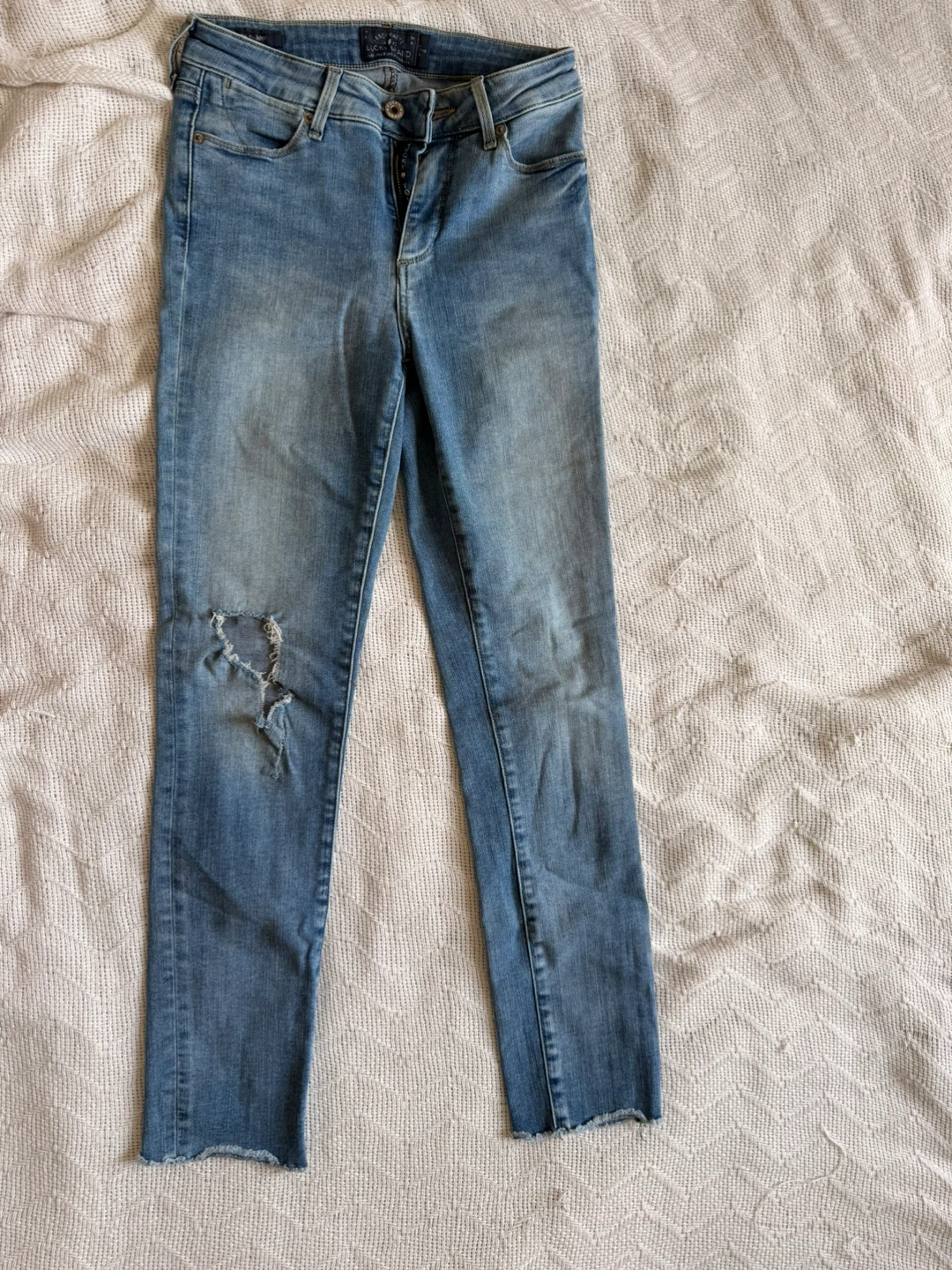 Distressed Skinny Jeans Size 4/27 (Lucky Brand) - photo 4