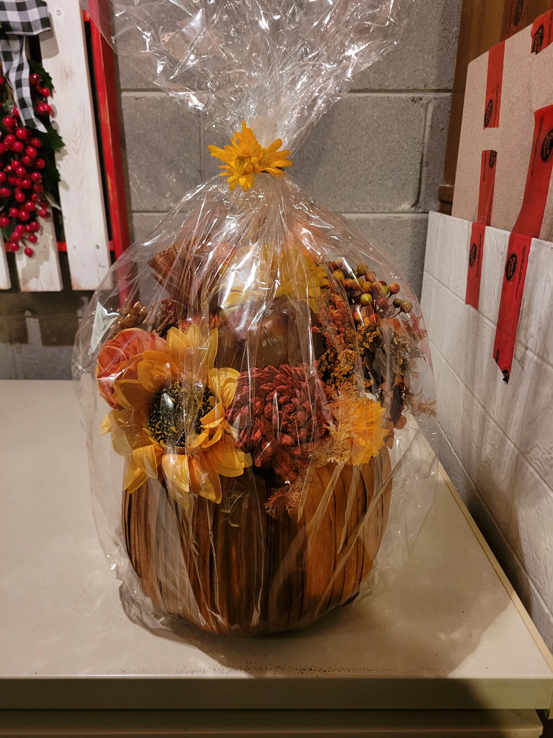 Autumn Harvest Floral Basket
