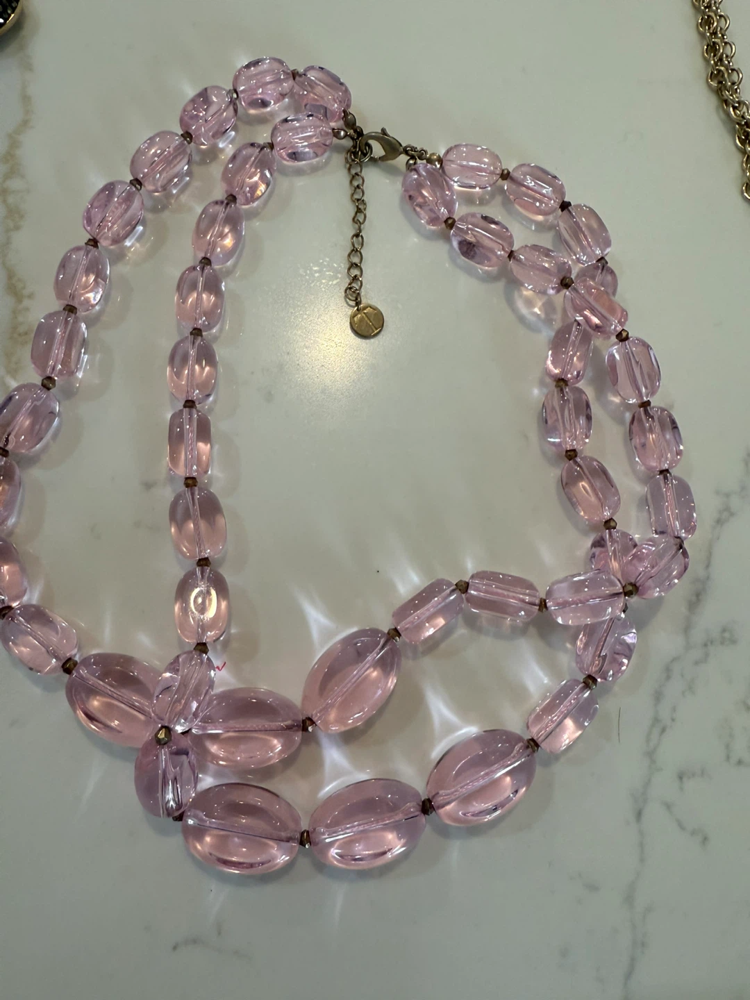 Talbots pink beaded necklace