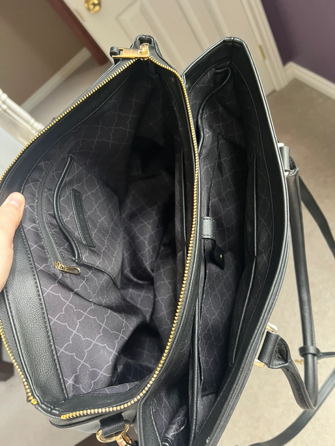Kelly & Katie black tote/laptop bag - photo 2