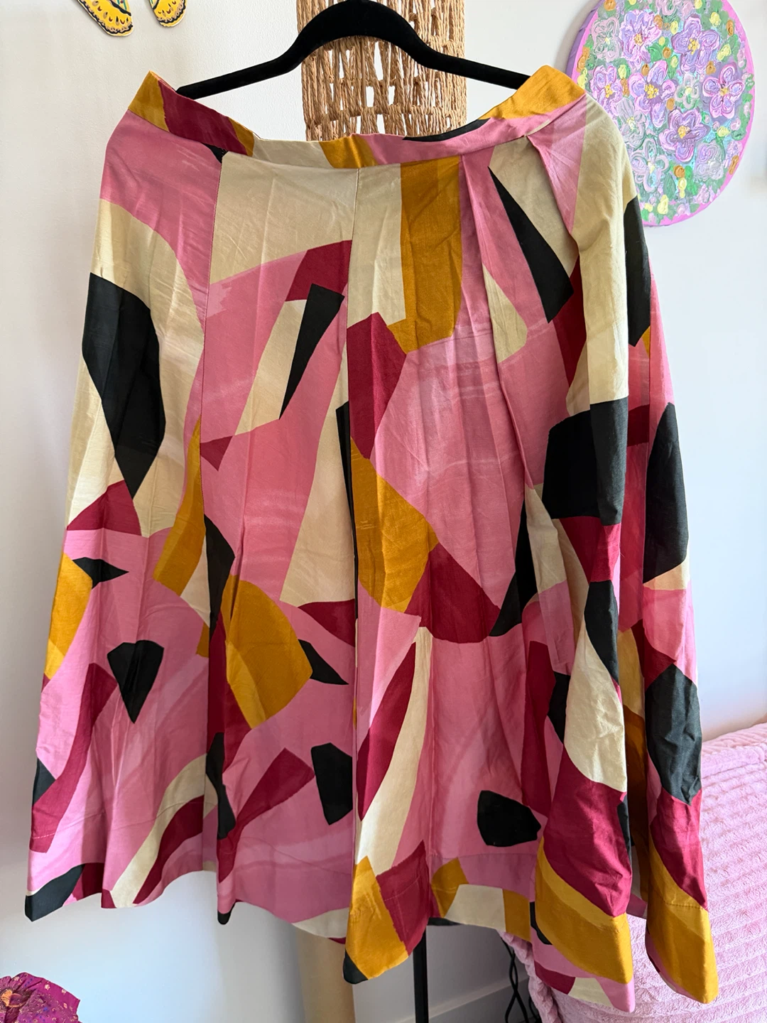 Zara Abstract Print Midi Skirt