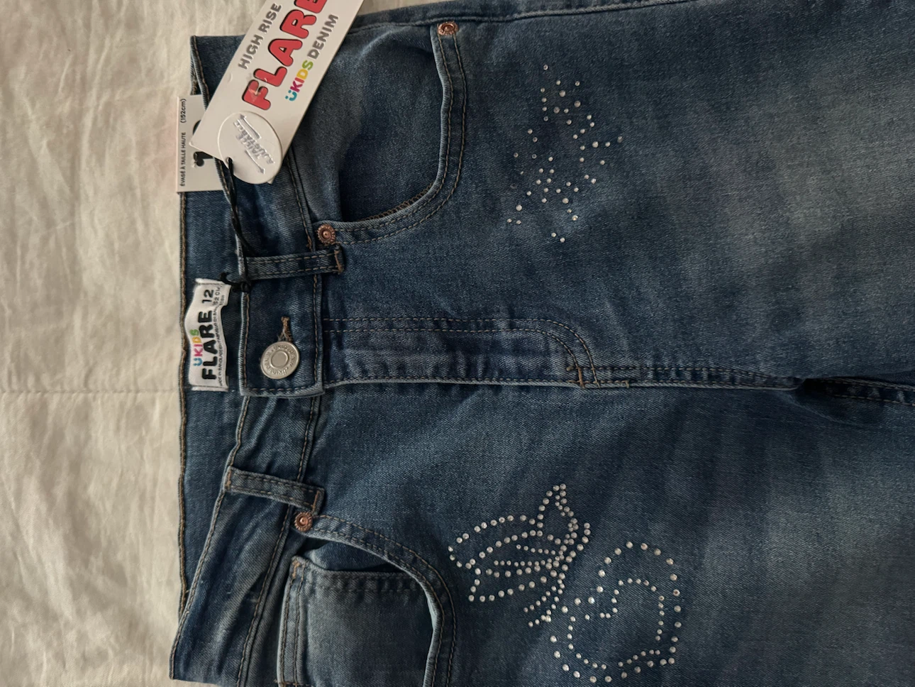 New Urban Kids High Rise Flare Jeans Size 12 - photo 2