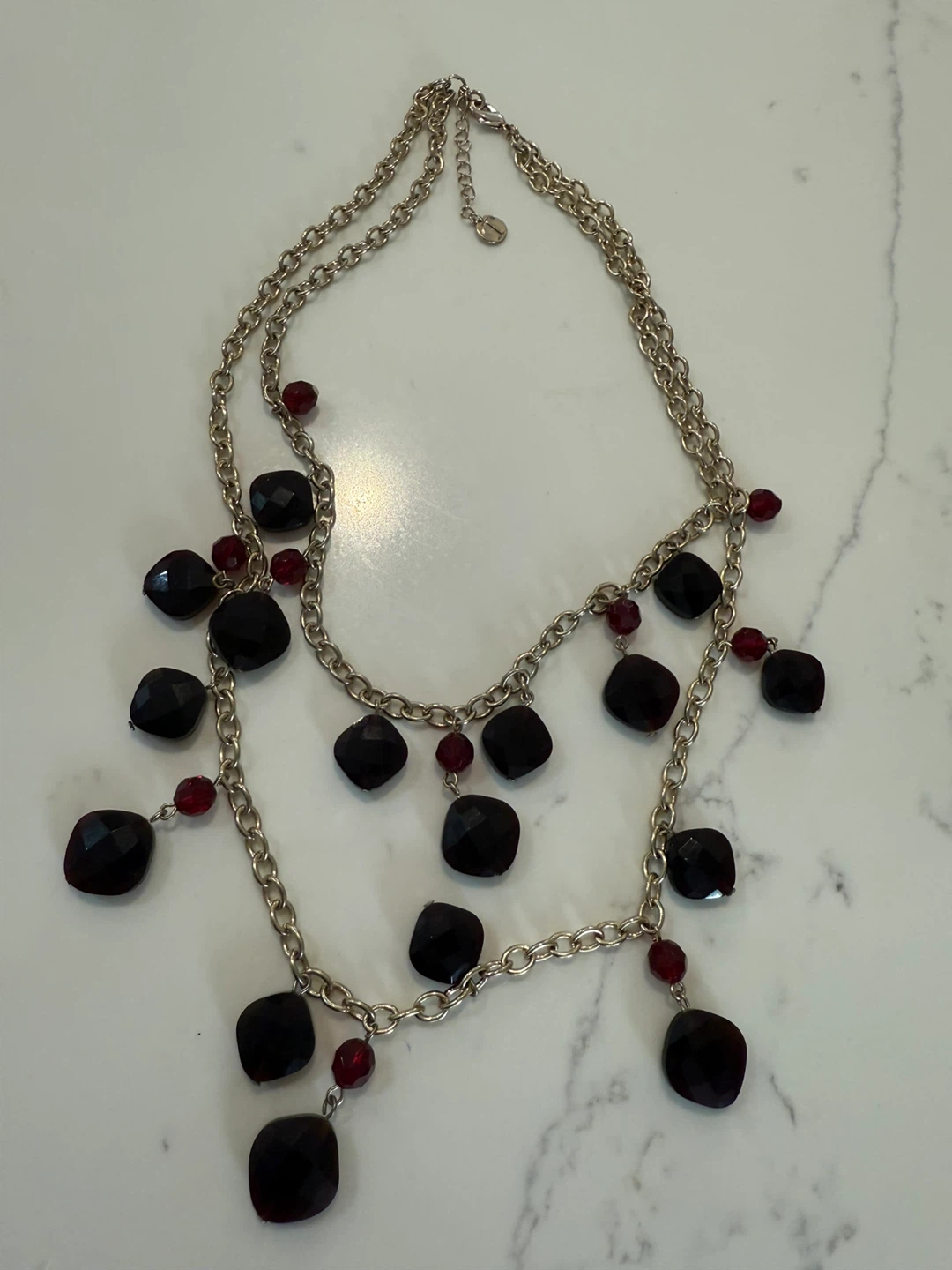 Chico's Silver Tone Layered Necklace