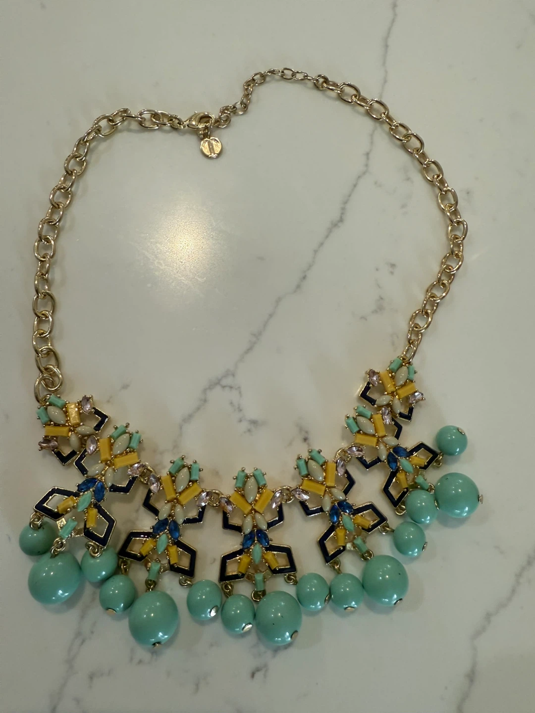 Statement Necklace with Multi-Color Beads