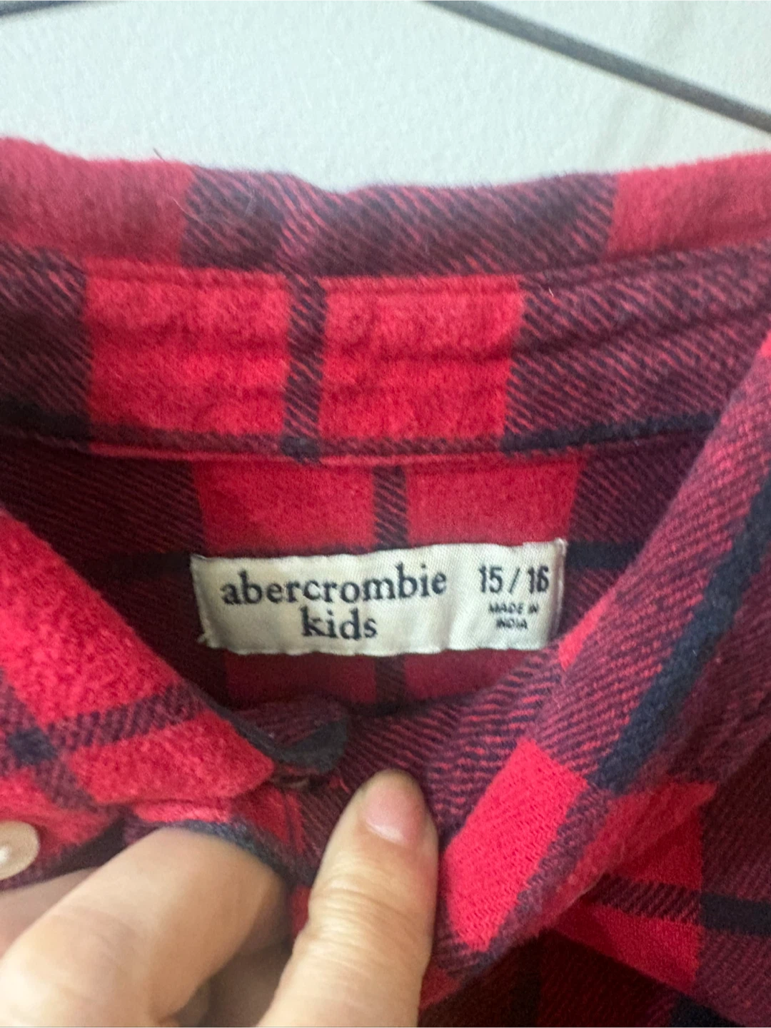 NWoT abercrombie kids Boys Flannel Plaid Shirt Sz 15/16 - photo 2