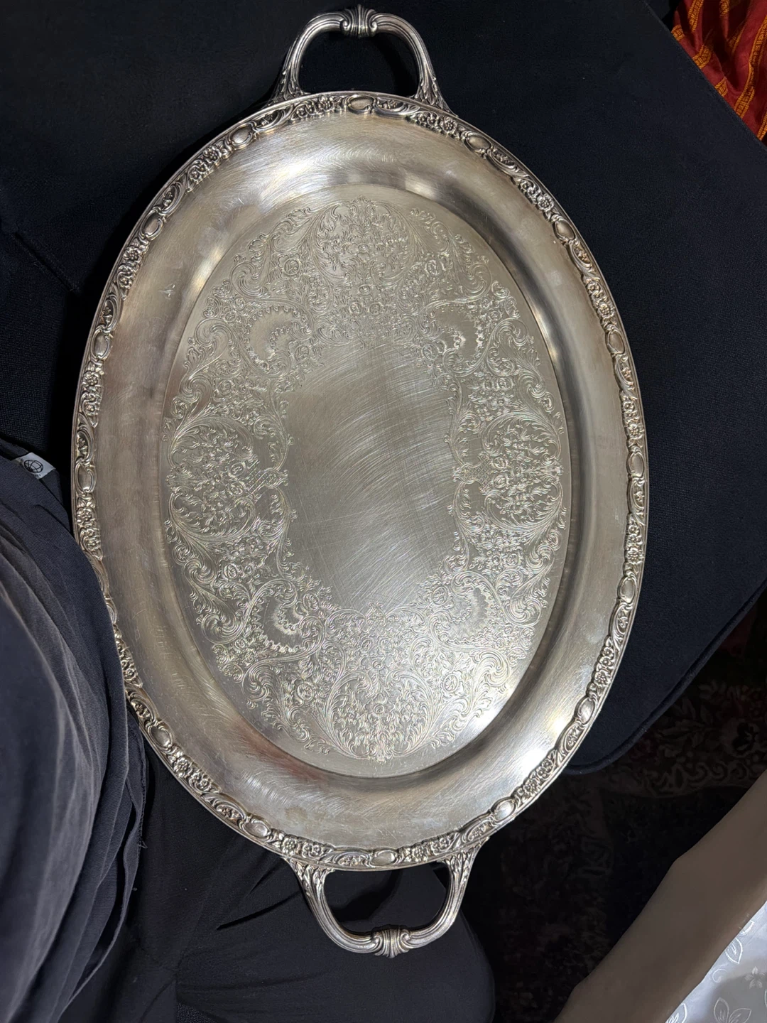 Vintage Silver Plated Serving Tray