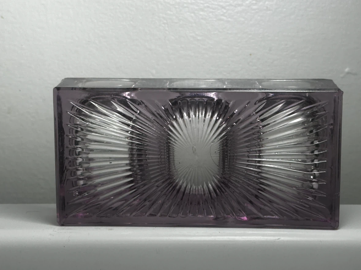 Sengbusch pressed glass triple inkwell base no 300 - photo 4