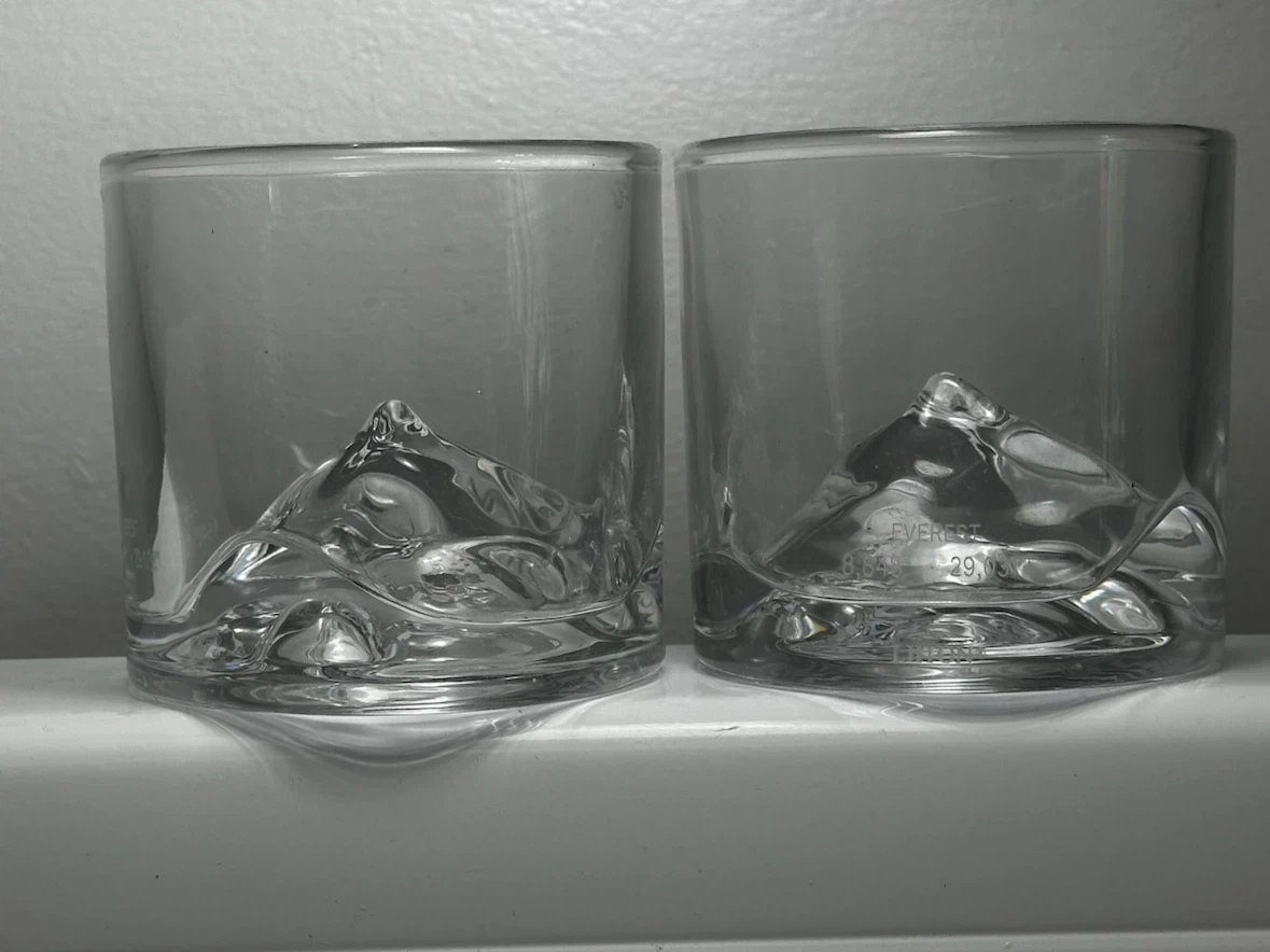 LIITON Mount Everest Whiskey Glasses Smooth Rim 10 oz