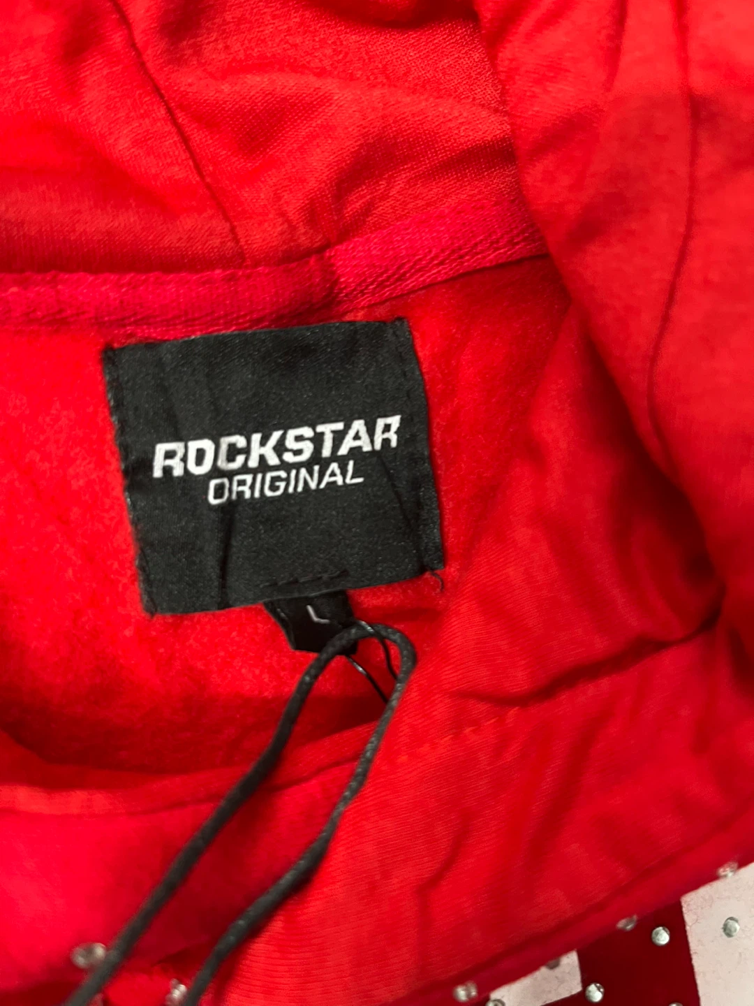 Rockstar Original Red Rhinestone Hoodie - photo 4