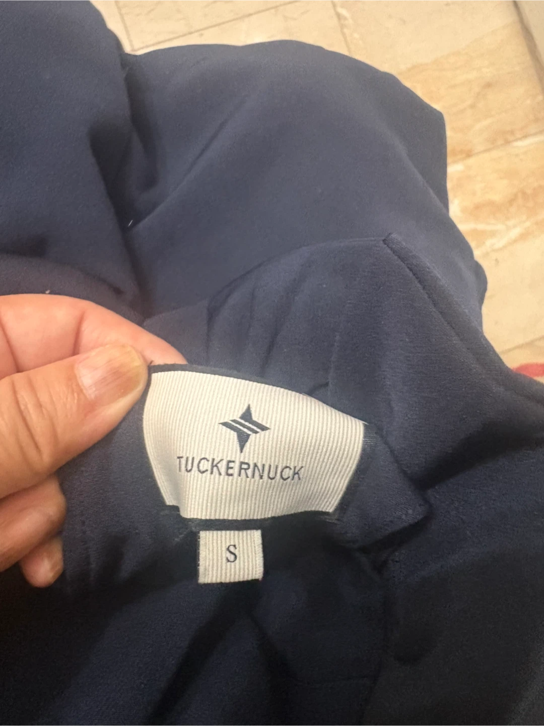 Tuckernuck Navy Blouse Ruffle Neck Big Back Bow Statement Top S - photo 2