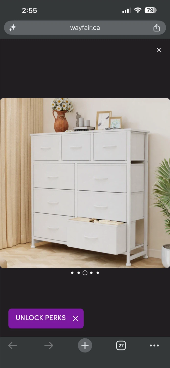 White 9-Drawer Dresser - photo 3