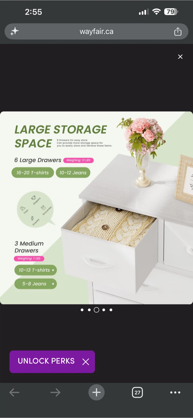 White 9-Drawer Dresser - photo 5