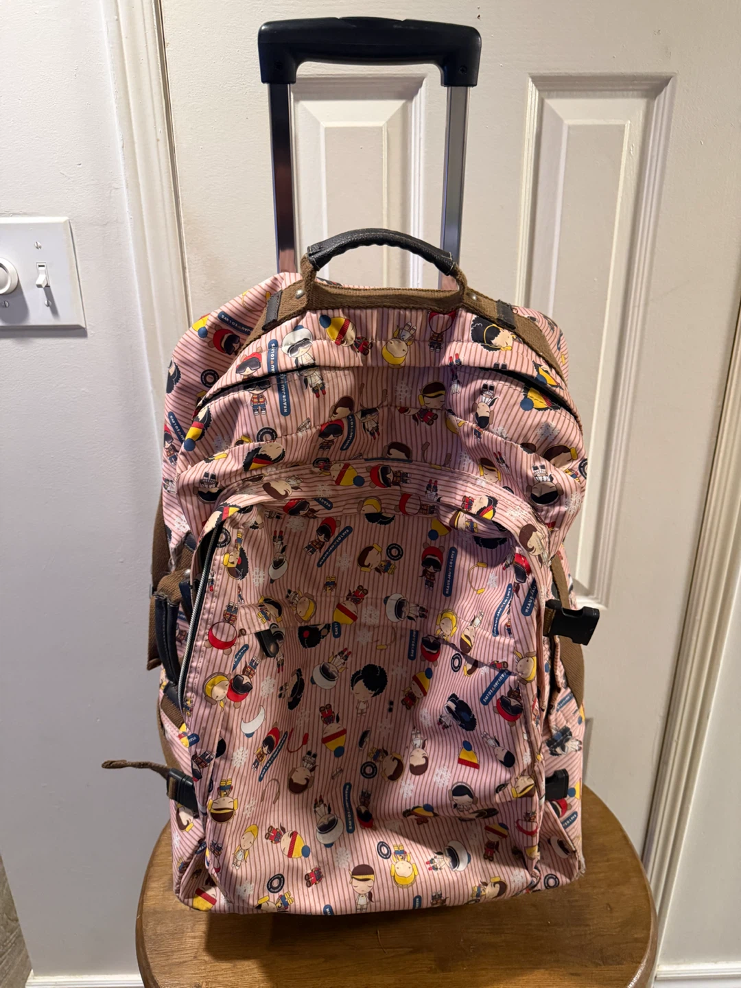 Character print rolling backpack