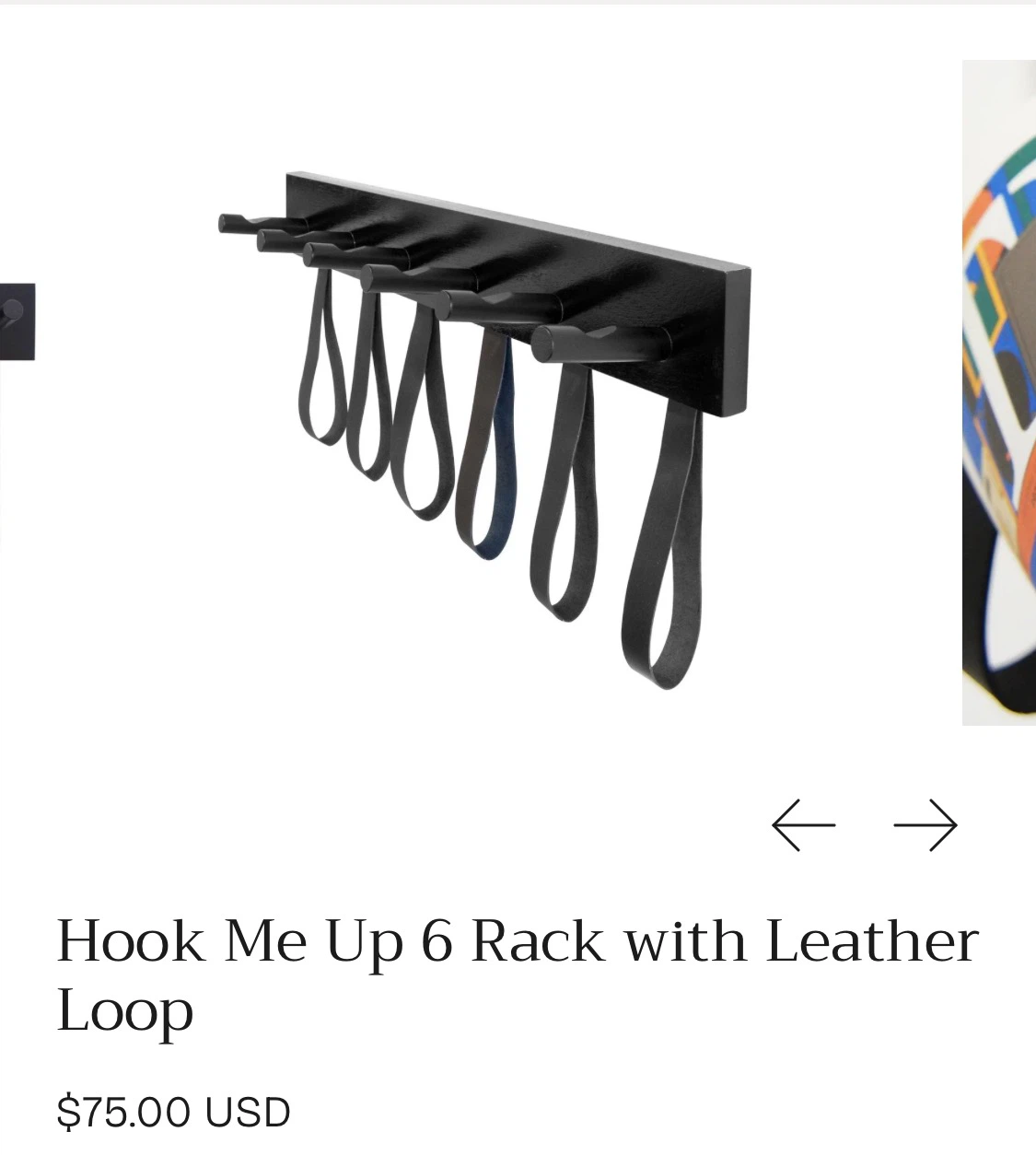 Hook Me Up 6 Rack with Leather Loop
