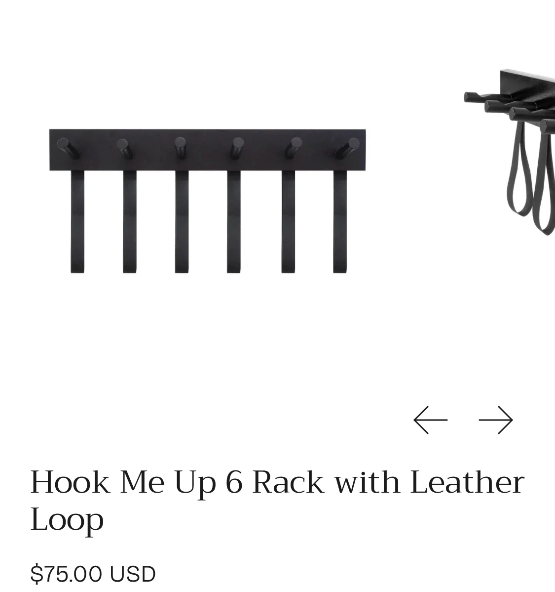 Hook Me Up 6 Rack with Leather Loop - photo 2