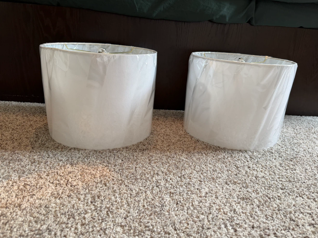 Pair of White Drum Lamp Shades
