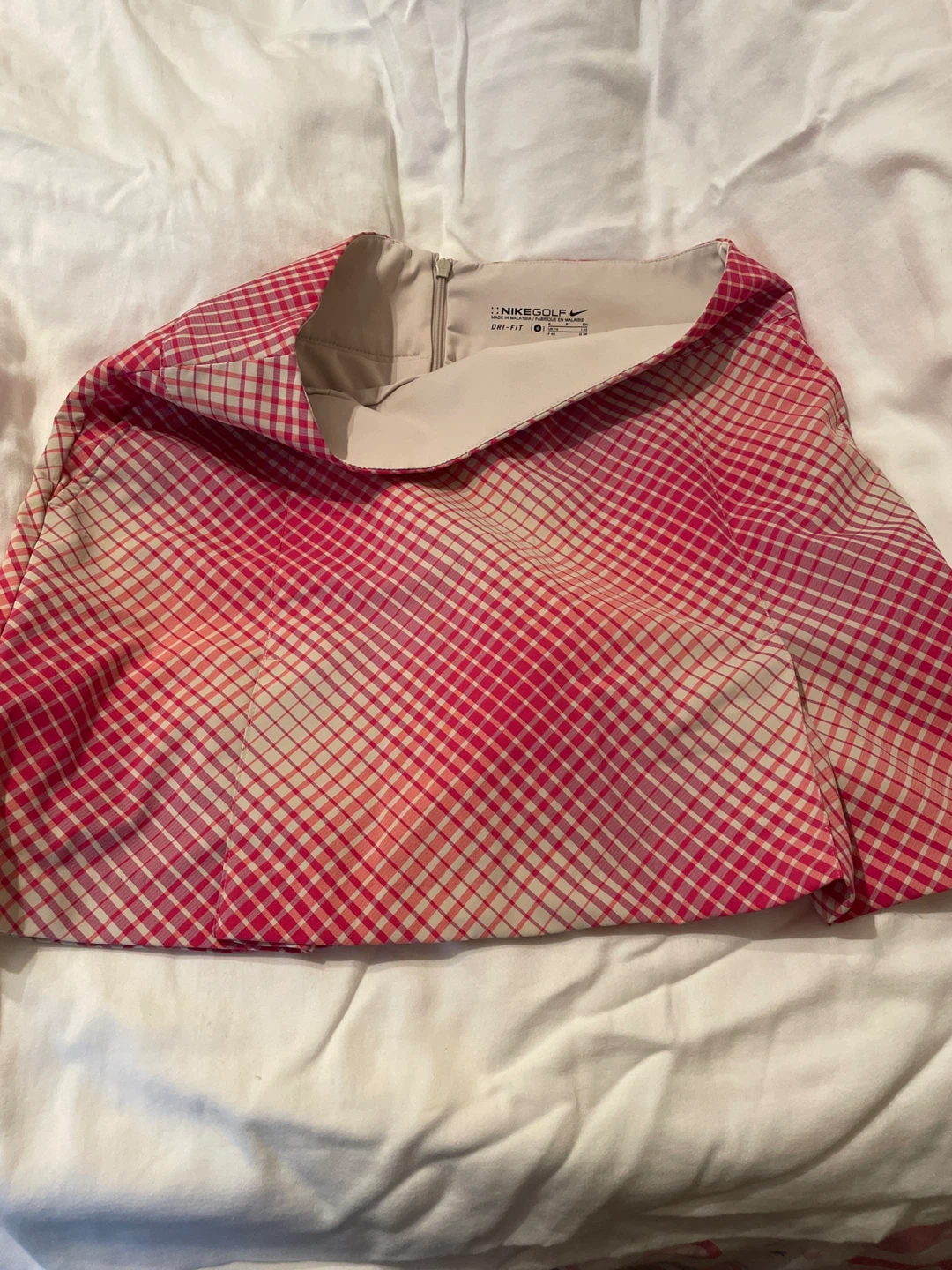 Nike Golf Pink Plaid Dri-Fit Skirt