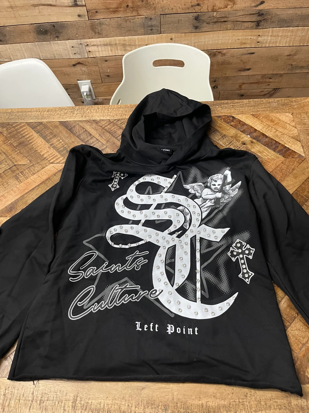 Left Point Saints Culture Black Hoodie