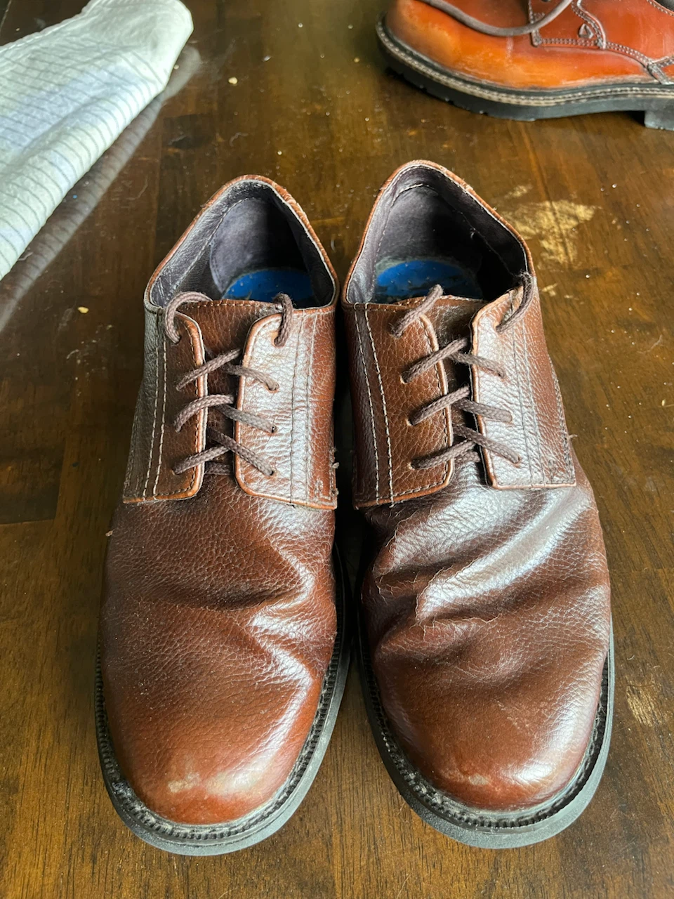 Haggar Men's Brown Leather Dress Shoes Size 8