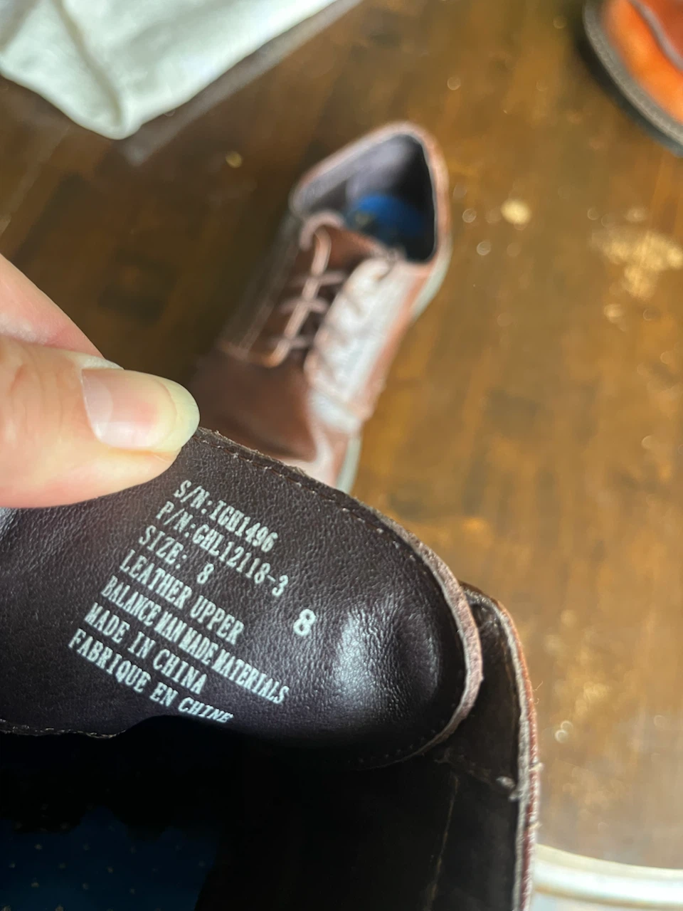 Haggar Men's Brown Leather Dress Shoes Size 8 - photo 2