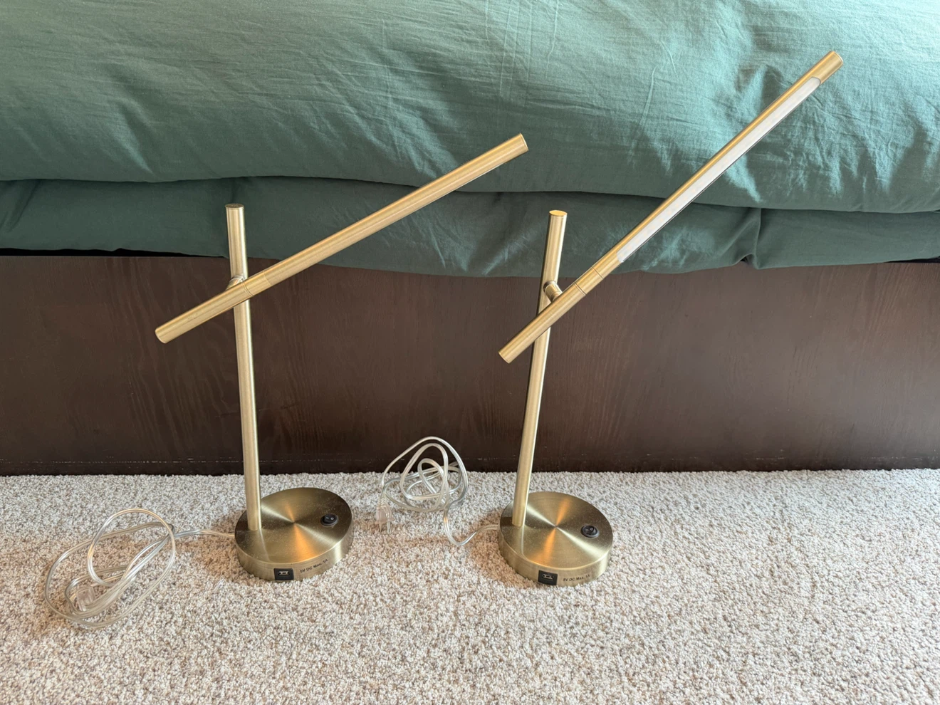 Set of 2 Brass LED Desk Lamps - photo 2
