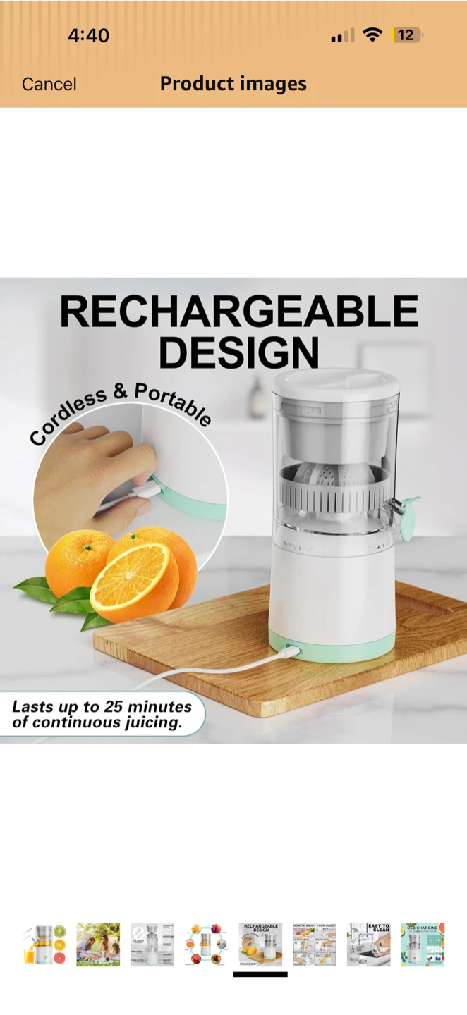 Portable Rechargeable Electric Juicer - photo 5