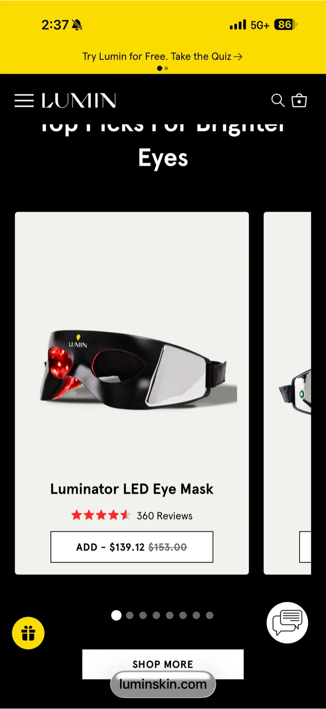 Lumin Luminator LED Eye Mask - photo 3