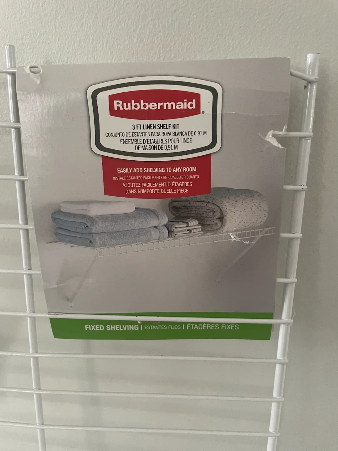 Rubbermaid 3 ft Linen Shelf Kit - photo 2