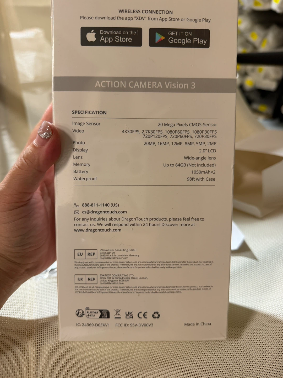 BNIB!!! Dragon Touch Vision 3 4K Action Camera - photo 5
