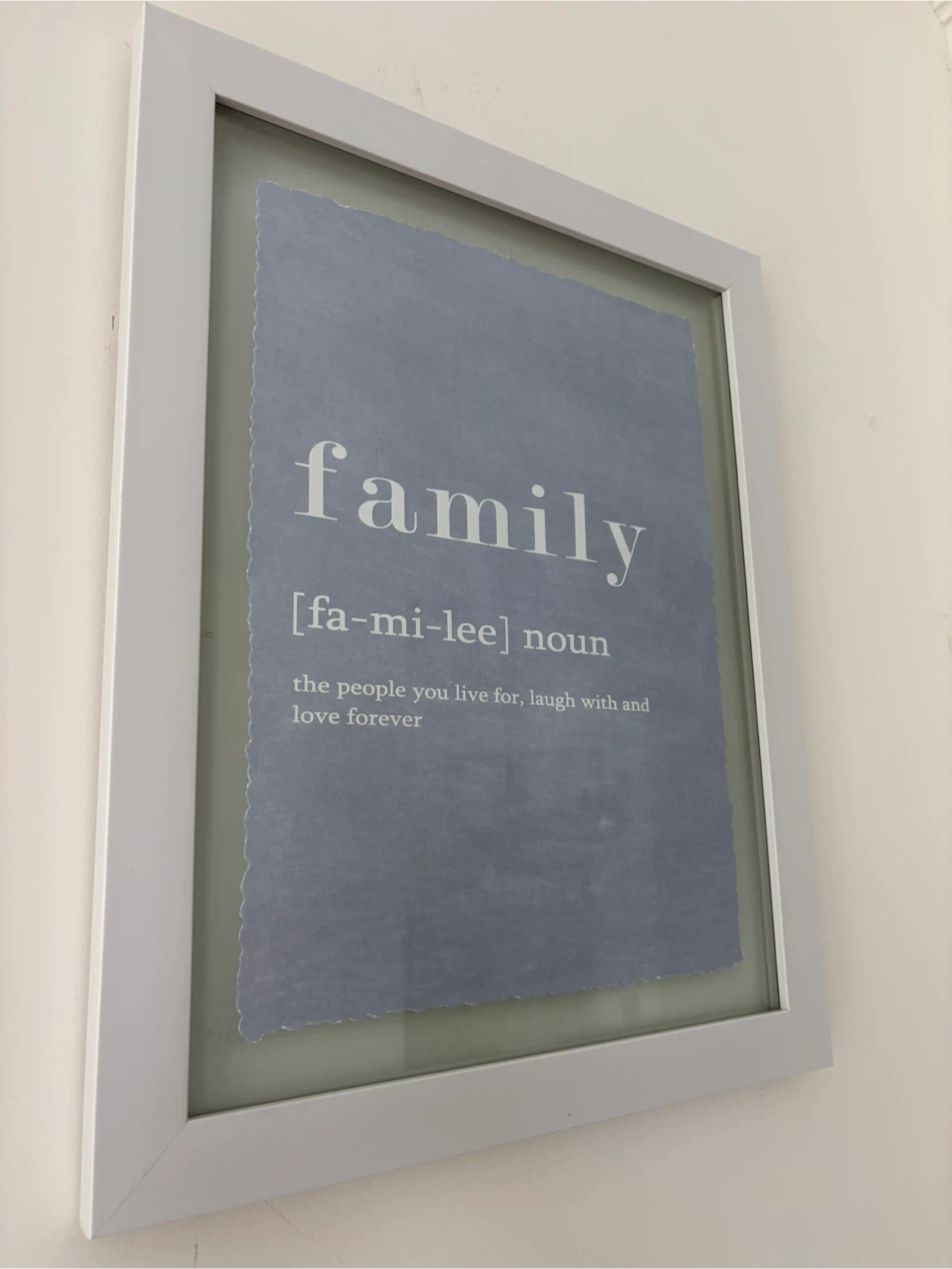 Framed 'Family' Definition Print