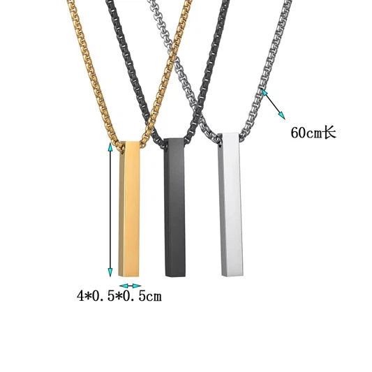 Personalized Bar Necklace  - 18k gold plated stainless steel - photo 5