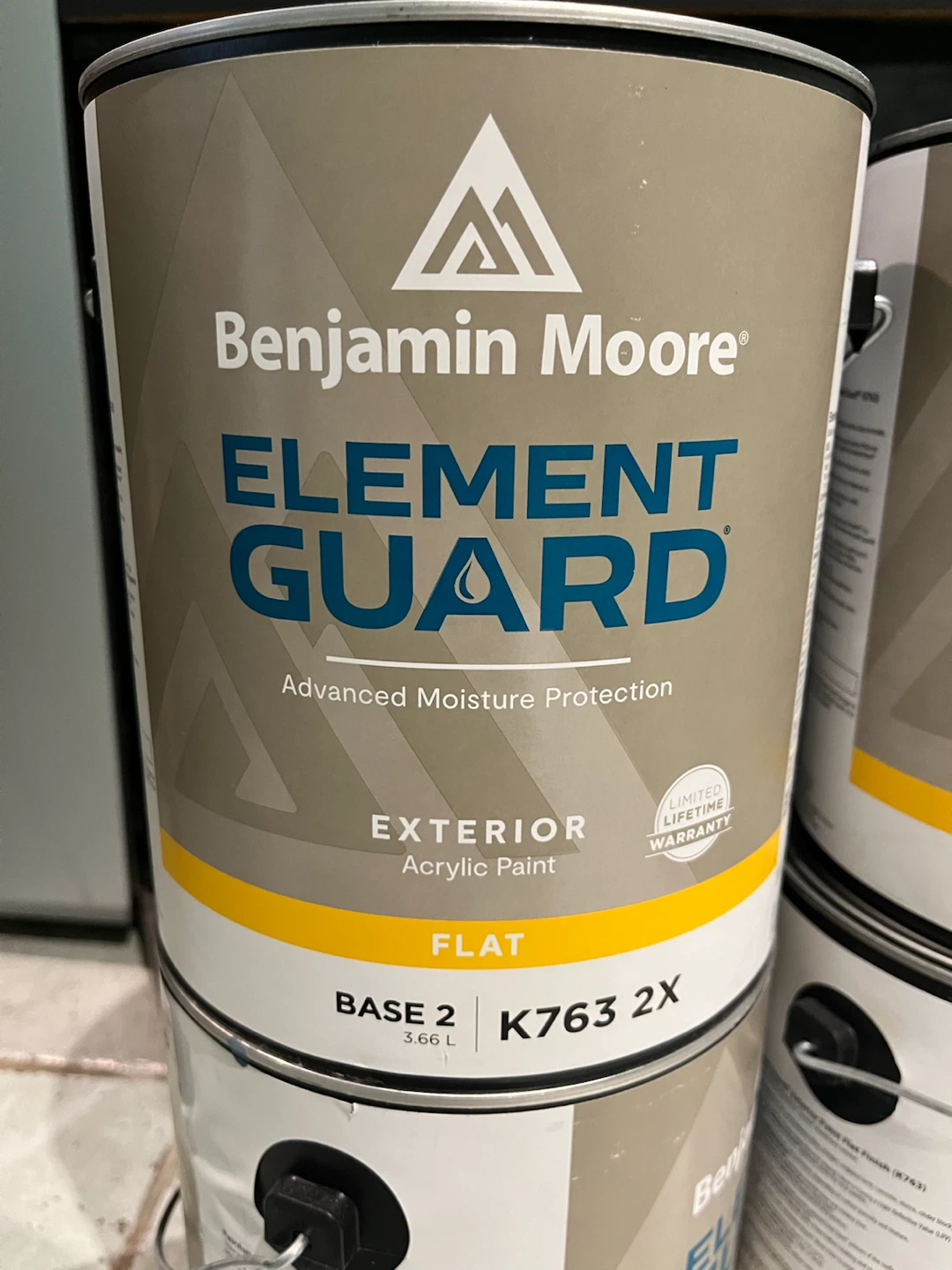 Benjamin Moore Element Guard Flat Paint in Blue/Gray